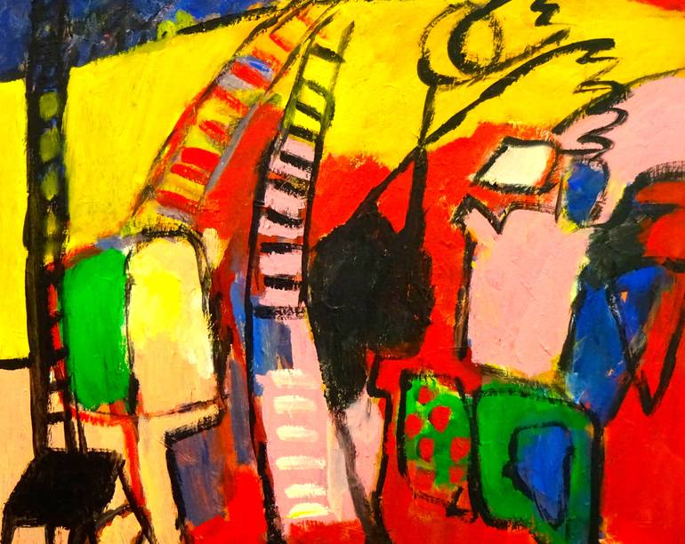 Original Expressionism Abstract Painting by Engelina Zandstra