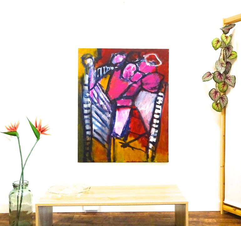 Original Abstract Expressionism Abstract Painting by Engelina Zandstra