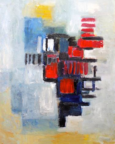 Print of Abstract Geometric Paintings by Engelina Zandstra