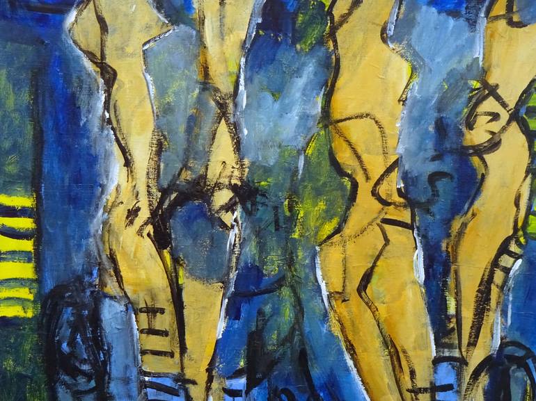 Original People Painting by Engelina Zandstra