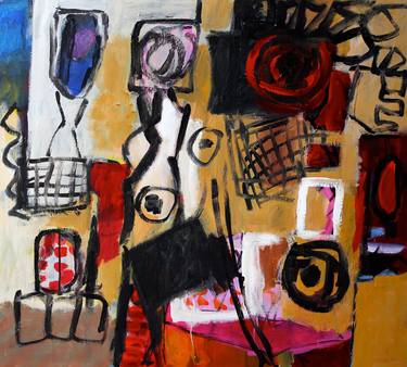 Print of Abstract Interiors Paintings by Engelina Zandstra