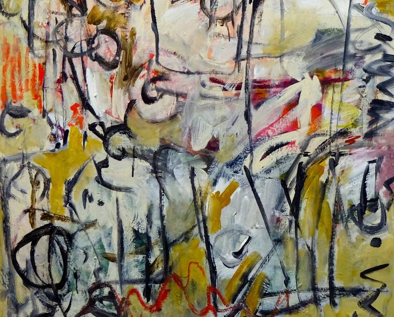 Original Abstract Expressionism Abstract Painting by Engelina Zandstra