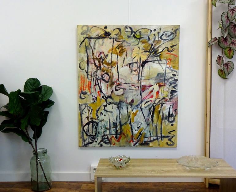 Original Abstract Expressionism Abstract Painting by Engelina Zandstra