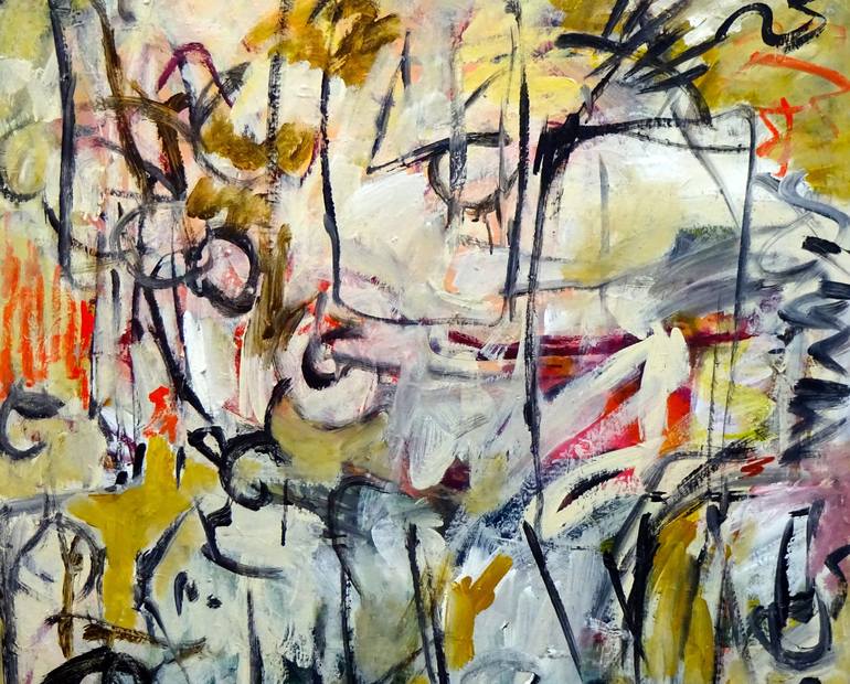 Original Abstract Expressionism Abstract Painting by Engelina Zandstra