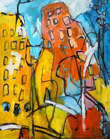 Print of Abstract Architecture Paintings by Engelina Zandstra