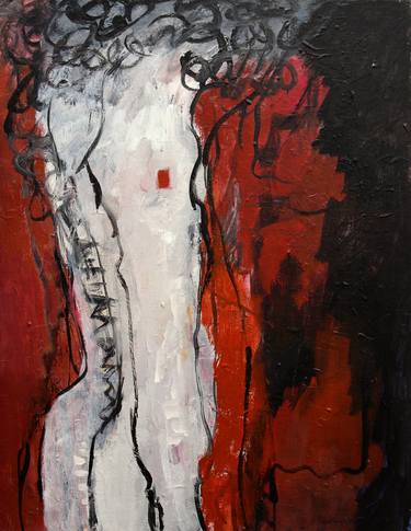 Original Abstract Women Paintings by Engelina Zandstra