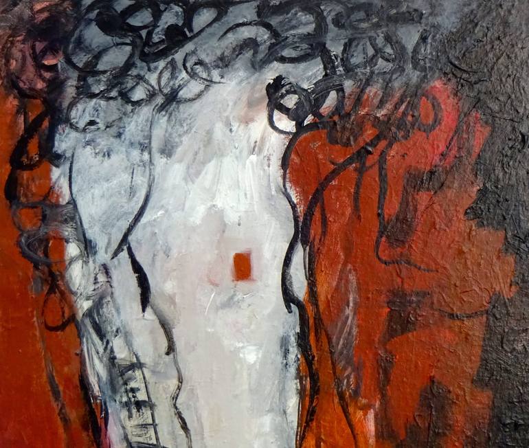 Original Abstract Women Painting by Engelina Zandstra