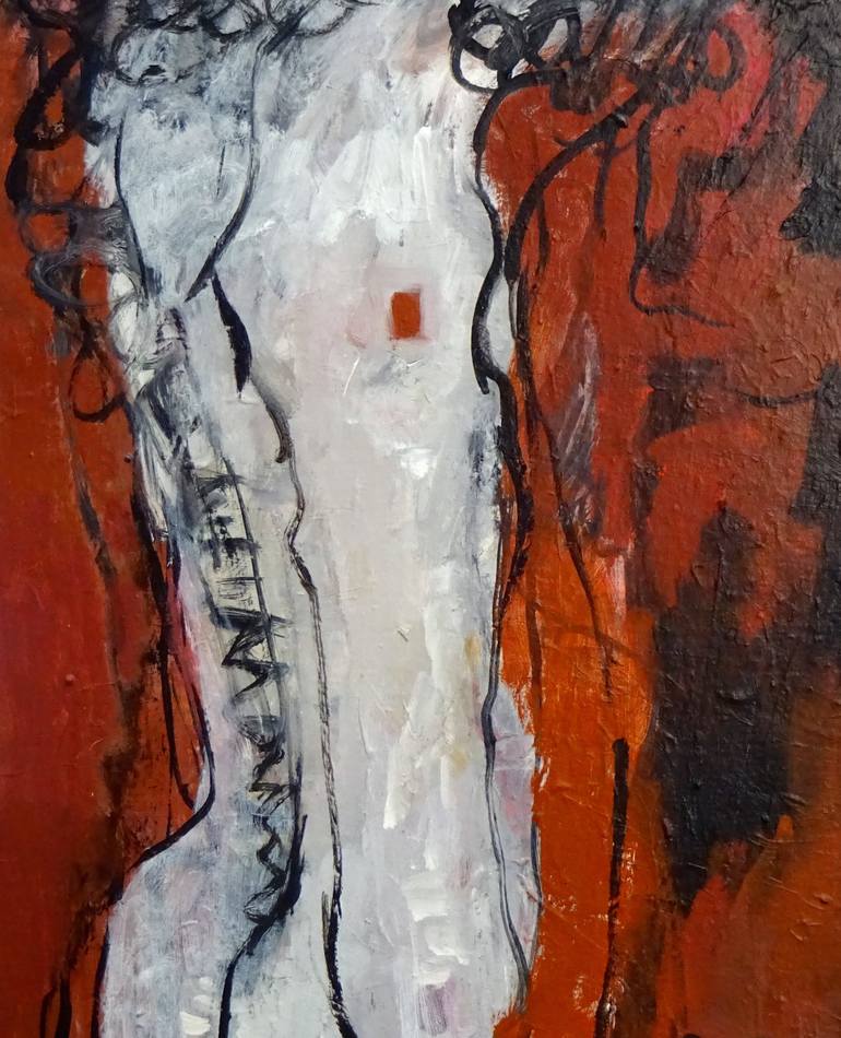 Original Abstract Women Painting by Engelina Zandstra
