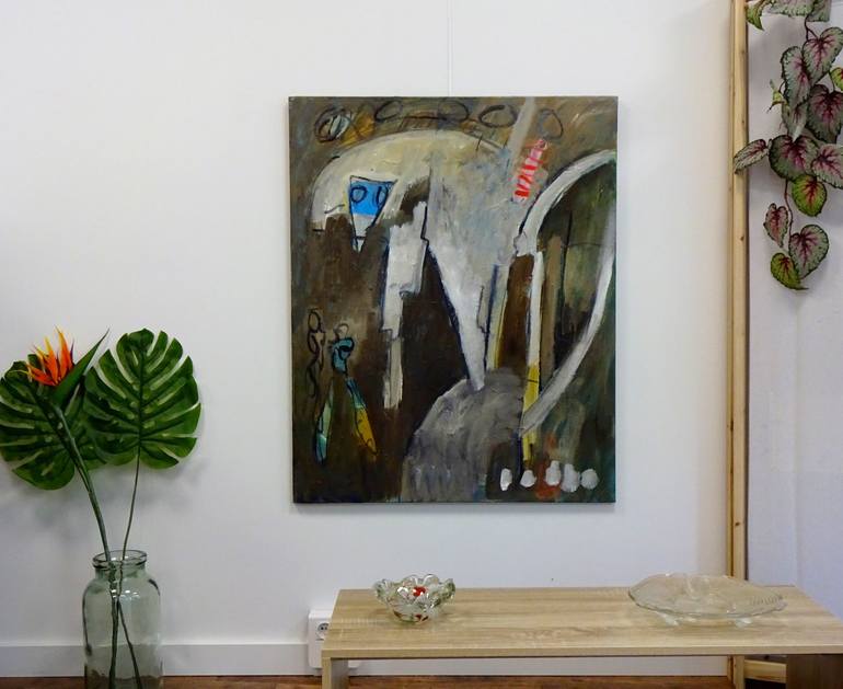 Original Abstract Animal Painting by Engelina Zandstra