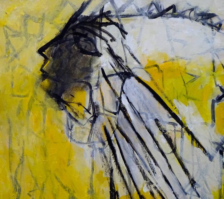 Original Abstract Expressionism People Painting by Engelina Zandstra