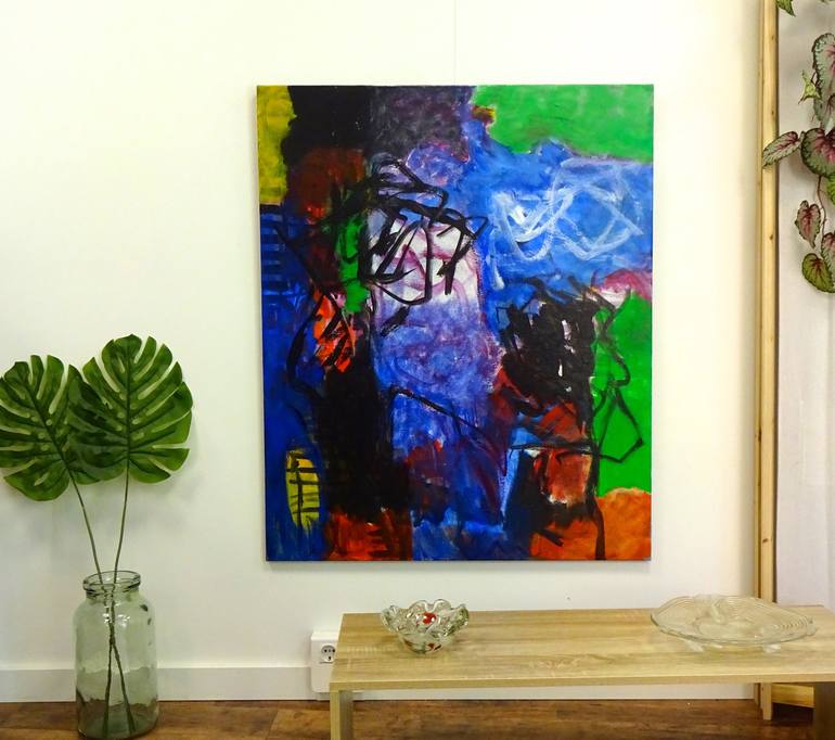 Original Abstract Expressionism Abstract Painting by Engelina Zandstra