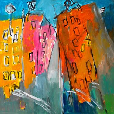 Print of Abstract Architecture Paintings by Engelina Zandstra