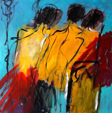 Print of Abstract Expressionism People Paintings by Engelina Zandstra