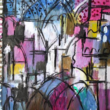 Original Abstract Architecture Paintings by Engelina Zandstra