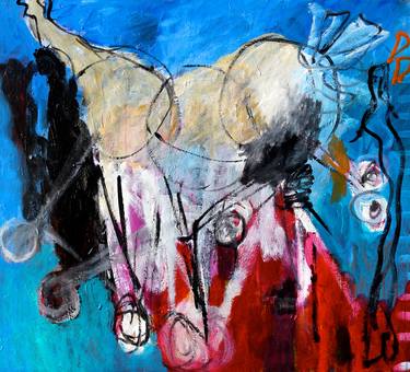 Original Abstract Horse Paintings by Engelina Zandstra