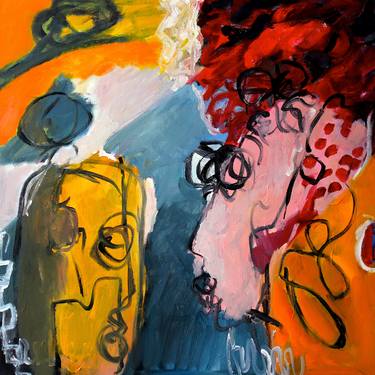 Print of Abstract People Paintings by Engelina Zandstra