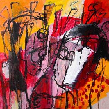 Print of Abstract People Paintings by Engelina Zandstra