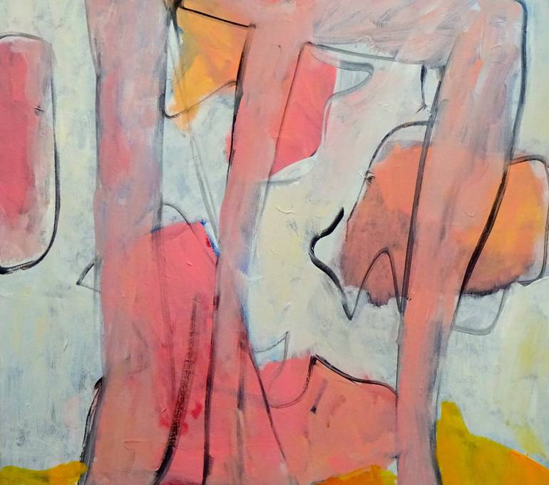 Original Abstract Women Painting by Engelina Zandstra