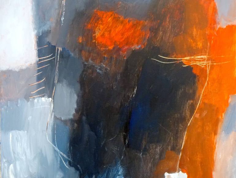 Original Abstract People Painting by Engelina Zandstra