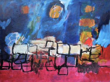 Original Abstract Landscape Paintings by Engelina Zandstra