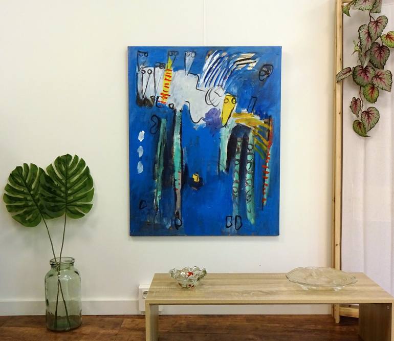Original Abstract Landscape Painting by Engelina Zandstra
