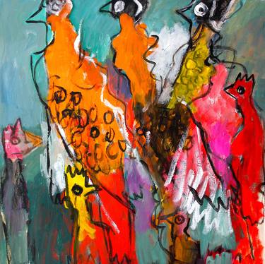 Print of Abstract Animal Paintings by Engelina Zandstra