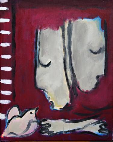 Print of Abstract People Paintings by Engelina Zandstra