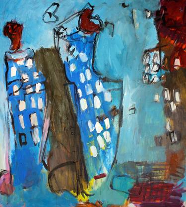 Original Abstract Expressionism People Paintings by Engelina Zandstra