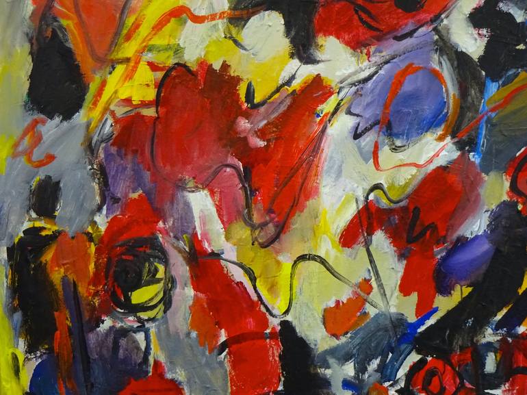 Original Abstract Expressionism Abstract Painting by Engelina Zandstra