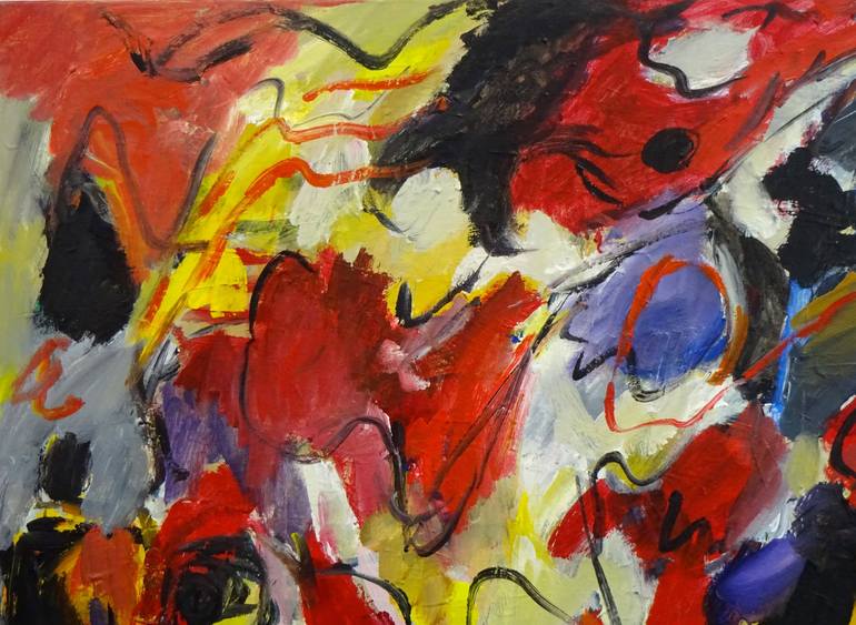 Original Abstract Expressionism Abstract Painting by Engelina Zandstra