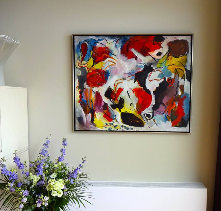 Original Abstract Expressionism Abstract Painting by Engelina Zandstra