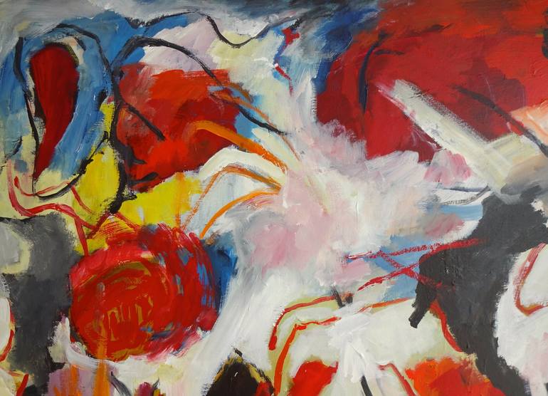 Original Abstract Expressionism Abstract Painting by Engelina Zandstra