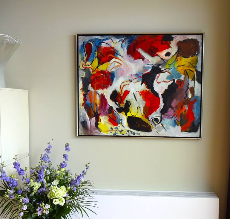 Original Abstract Expressionism Abstract Painting by Engelina Zandstra