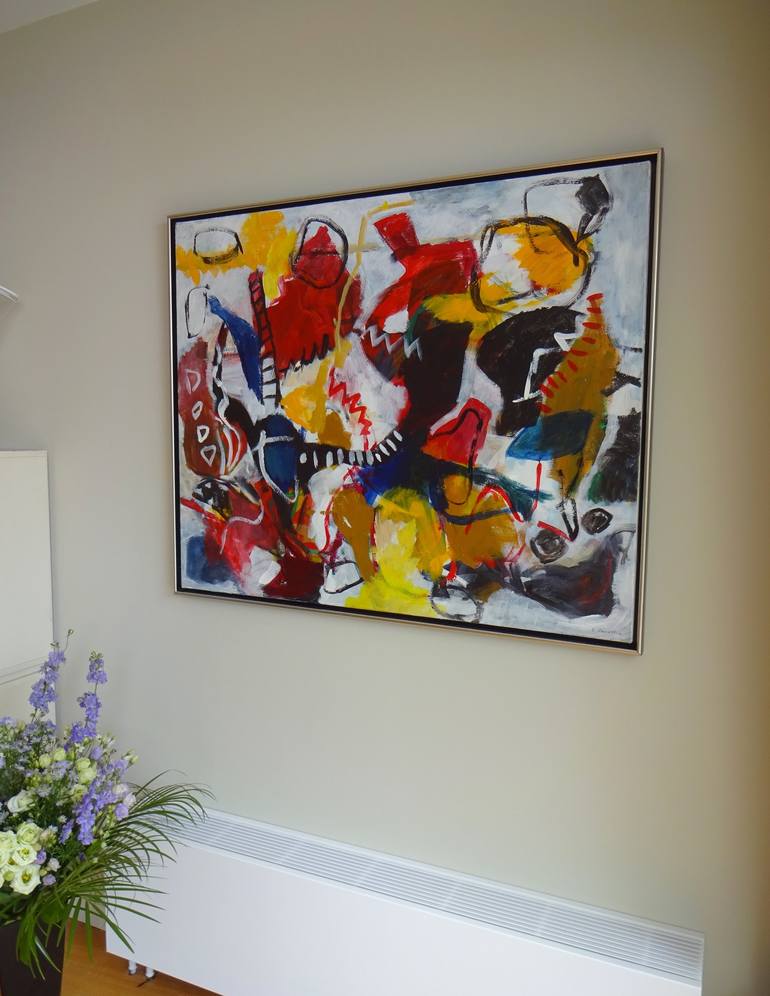 Original Abstract Expressionism Abstract Painting by Engelina Zandstra