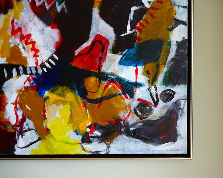 Original Abstract Expressionism Abstract Painting by Engelina Zandstra