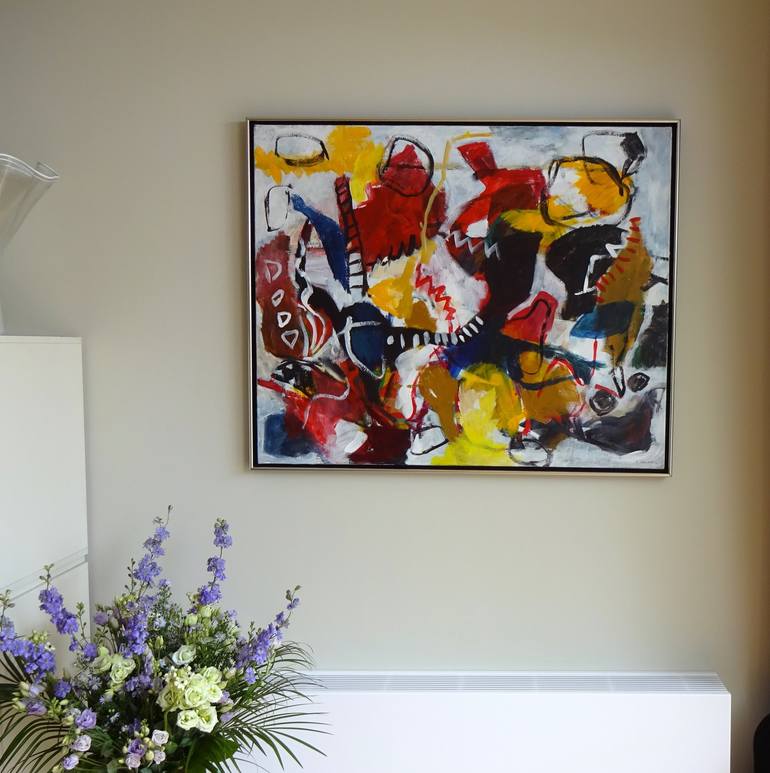 Original Abstract Expressionism Abstract Painting by Engelina Zandstra