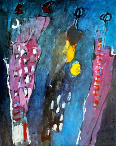 Print of Abstract Expressionism People Paintings by Engelina Zandstra