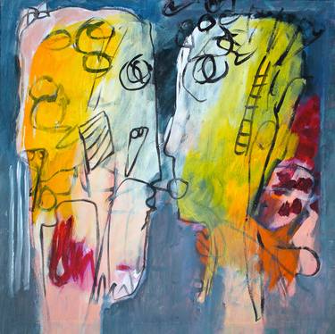 Print of Abstract Expressionism People Paintings by Engelina Zandstra