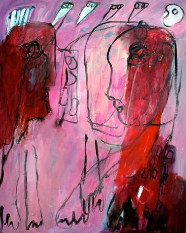 Original Abstract Expressionism People Paintings by Engelina Zandstra
