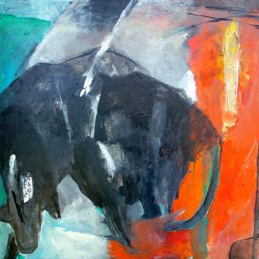 Original Abstract Expressionism Animal Paintings by Engelina Zandstra