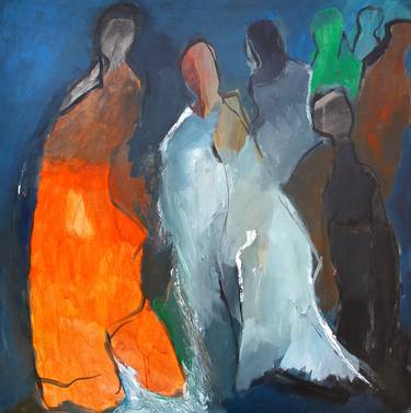 Print of Abstract Expressionism Women Paintings by Engelina Zandstra