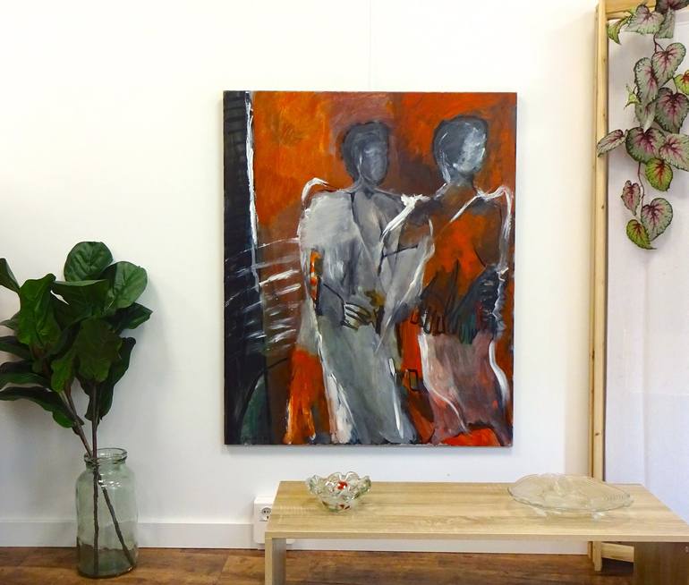 Original People Painting by Engelina Zandstra