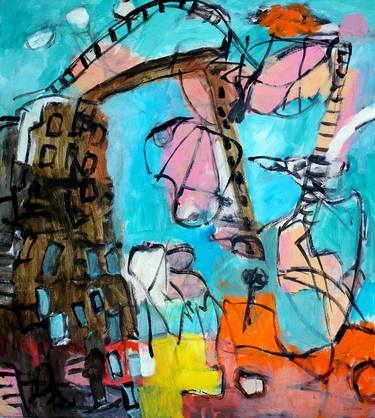 Print of Abstract Expressionism Cities Paintings by Engelina Zandstra