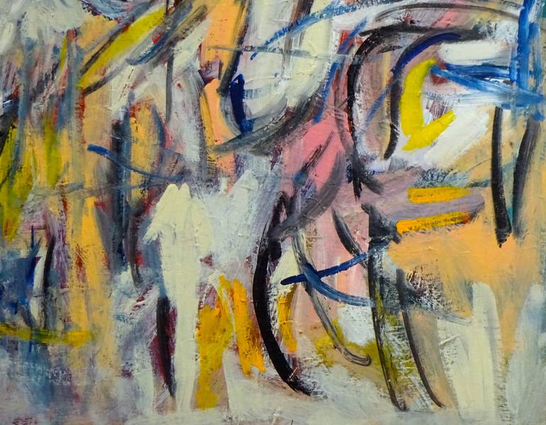 Original Abstract Expressionism Abstract Painting by Engelina Zandstra