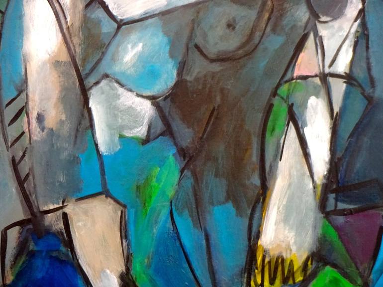 Original Abstract Expressionism Women Painting by Engelina Zandstra