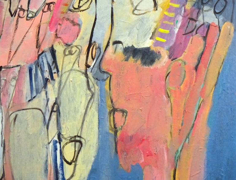 Original Abstract Expressionism People Painting by Engelina Zandstra