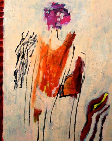 Original Abstract Expressionism Women Paintings by Engelina Zandstra