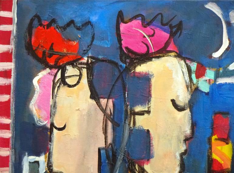 Original Abstract Expressionism Women Painting by Engelina Zandstra