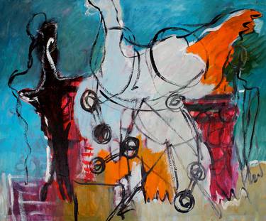 Original Abstract Expressionism Horse Paintings by Engelina Zandstra