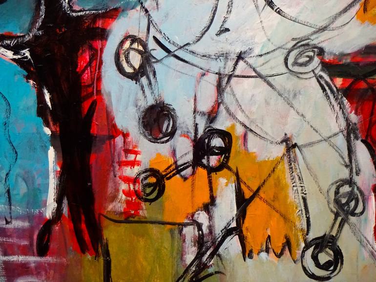 Original Abstract Expressionism Horse Painting by Engelina Zandstra